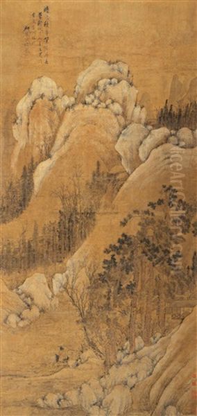 Landscape (after Wanghui) Oil Painting by  Zhang Peidun