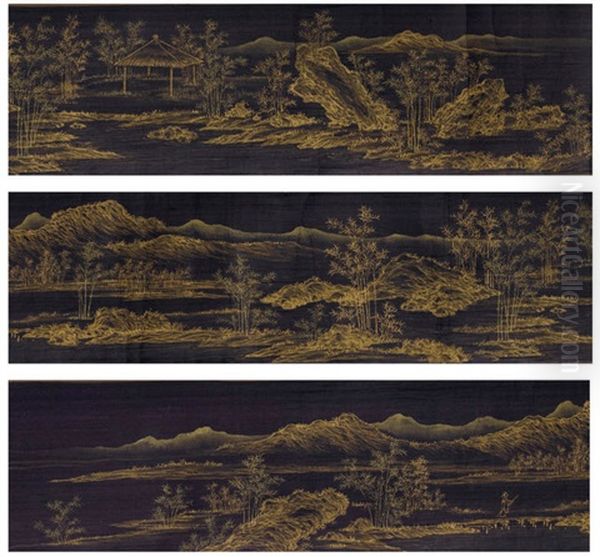 A Miniature Handscroll Painting Oil Painting by  Zhang Ruoai