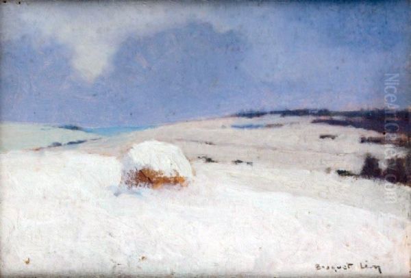 Paysage De Neige Oil Painting by Leon Broquet