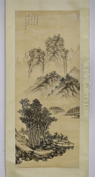 Chinese Ink/color Painting, Signed by  Zhang Xiong