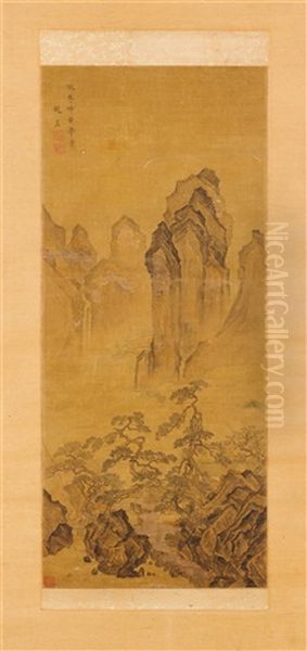 A Chinese Scroll Painting Oil Painting by  Zhao Zuo