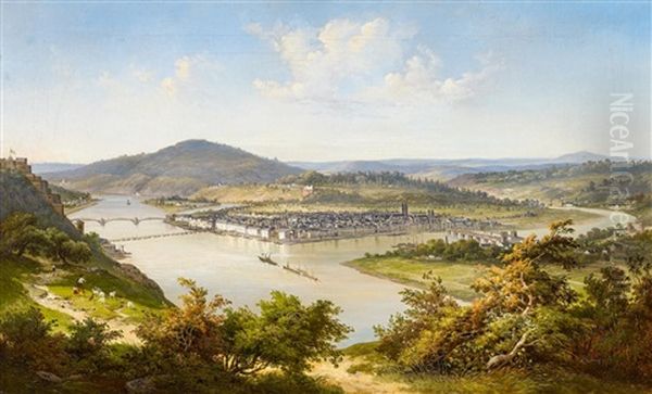 Ansicht Von Koblenz Oil Painting by Gustav Zick