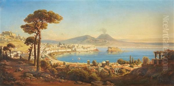 The Bay Of Naples by Gustav Zick