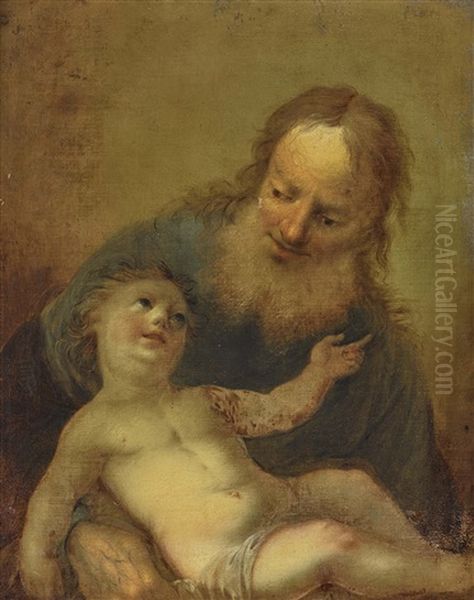 Heiliger Joseph Mit Dem Kind Oil Painting by Johann Zick