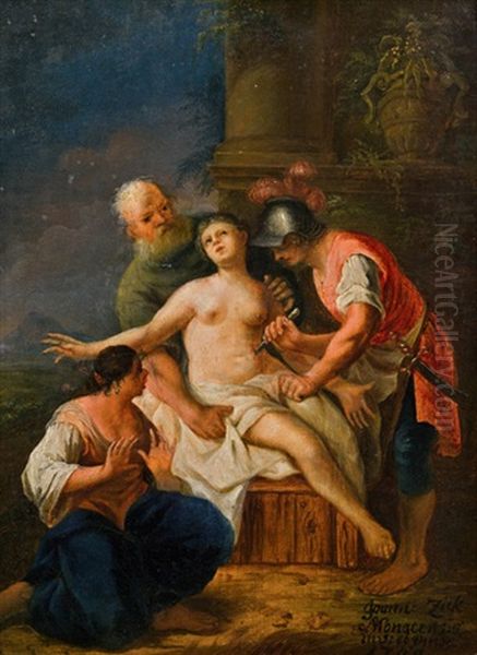 Die Marter Der Heiligen Bibiana Oil Painting by Johann Zick