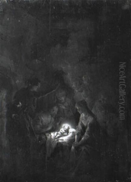 The Adoration Of The Shepherds Oil Painting by Johann Zick