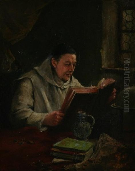 Reading By The Window Oil Painting by Hermann Ziebland