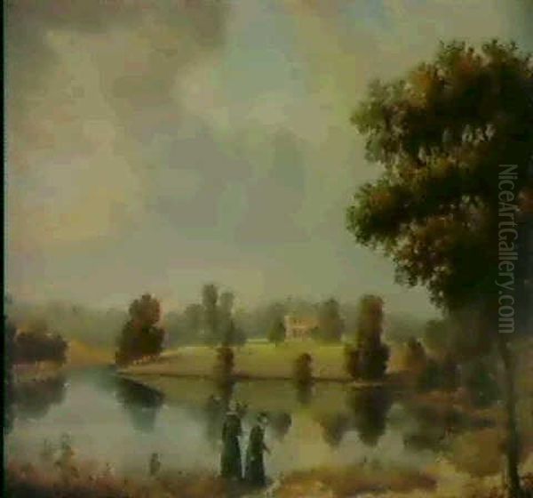 Views Of Bedgebury Park Kent The Seart Of The Law Family (2) Oil Painting by Henry Bryan Ziegler