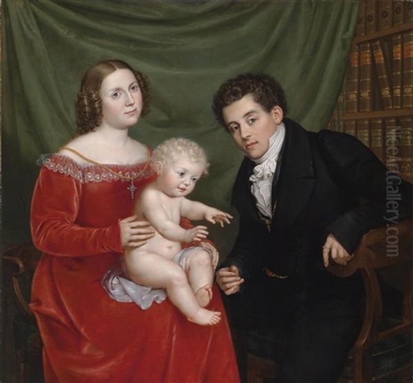 Die Familie Dr. Franz Ritter Von Sidorowicz Oil Painting by Josef Ziegler