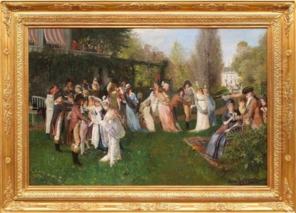 Reception Des Incroyables Sous Le Directoire Oil Painting by Max Ziegra