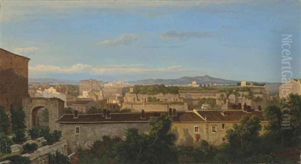 The Palatine Hill, Rome Oil Painting by Julius Zielke