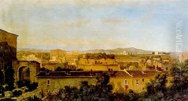 The Palatine Hill, Rome Oil Painting by Julius Zielke