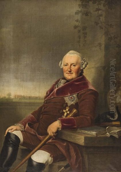 Herzog Ferdinand Von Braunschweig-wolfenbuttel (1721-1792) Oil Painting by Johann Georg Ziesenis