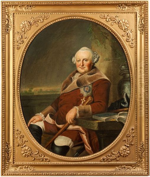 Portrait Des Ferdinand Von Braunschweig-wolfenbuttel Oil Painting by Johann Georg Ziesenis