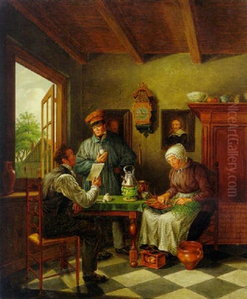 Morning Break Oil Painting by Willem Zijderveld