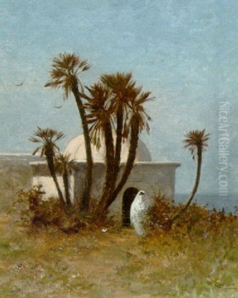 The Tomb Of Bouzareah, Algiers Oil Painting by Philip Zilcken