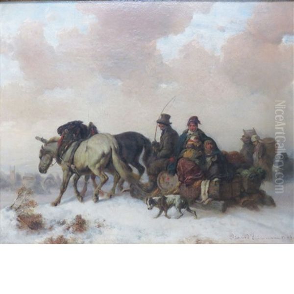 Homeward Bound Oil Painting by August Richard Zimmermann