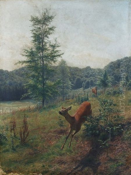 Zur Blattzeit Oil Painting by Carl Zimmermann