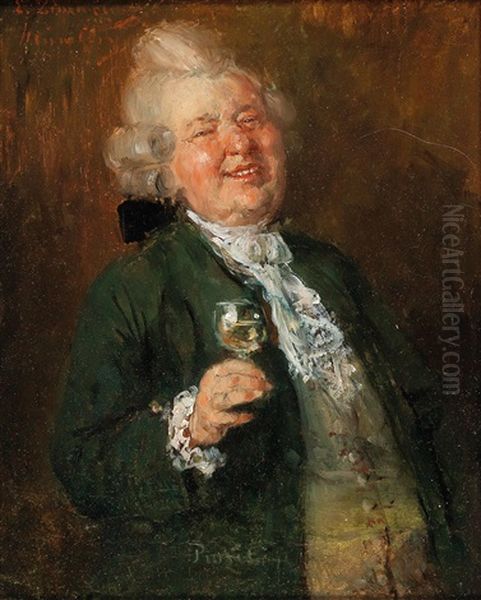 Cheers Oil Painting by Ernst Karl Georg Zimmermann