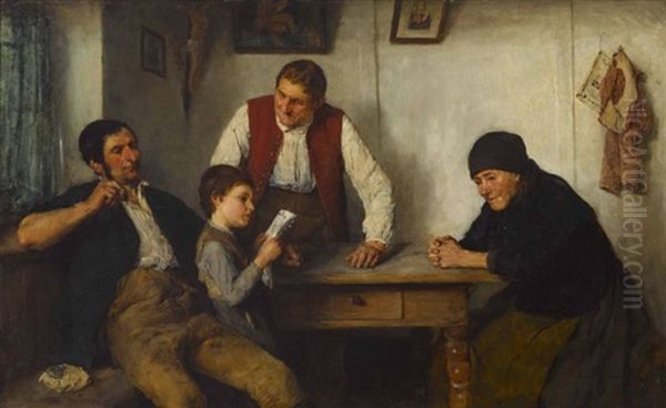 Der Kleine Gelehrte Oil Painting by Ernst Karl Georg Zimmermann