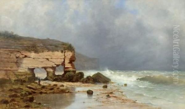 Mer En Bretagne Oil Painting by Edouard Brot