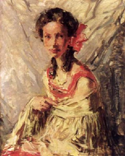 Bildnis Elisabeth Zoller Oil Painting by Ernst Reinhard Zimmermann