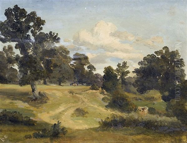 Sommerlandschaft Mit Feldweg Oil Painting by Max Zimmermann