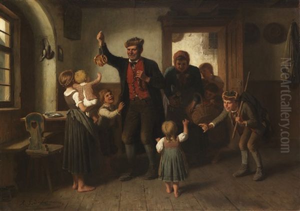 Die Grose Wiedersehensfreude Oil Painting by Reinhard Sebastian Zimmermann