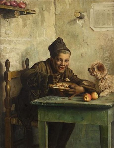 The Chimney Sweep's Lunch Oil Painting by Aurelio Zingoni