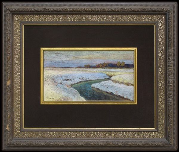 Winter Landscape Oil Painting by Teodor Ziomek