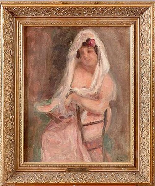 Femme Andalouse Oil Painting by Achille (Jean-Baptiste) Zo