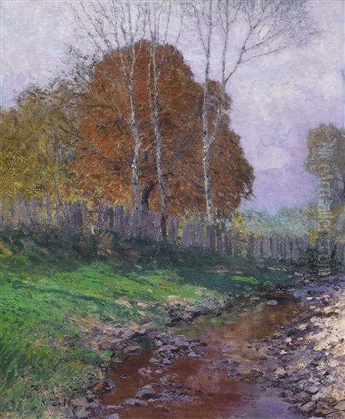 The Krems Valley, Autumn Oil Painting by Alfred Zoff