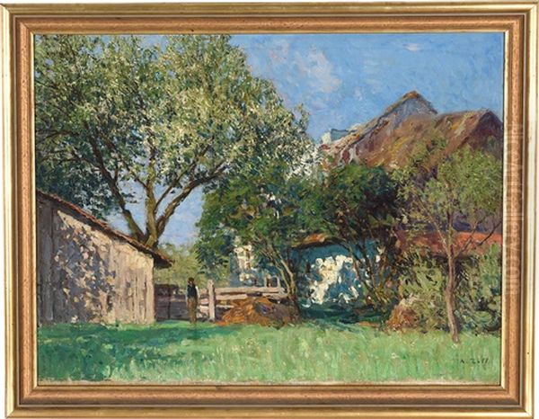 Bauernhaus In Der Mittagssonne Oil Painting by Alfred Zoff