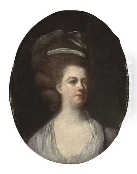 Portrait Of A Lady (mrs. Livins, Wife Of Peter Lewis Livins Of Lisbon?) Oil Painting by Johann Joseph Zoffany