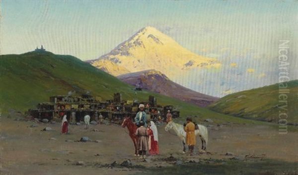 Mount Kazbek by Richard Karlovich Zommer