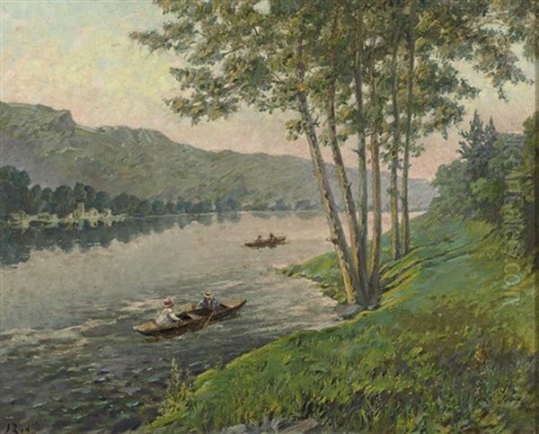 On A River In Summer Oil Painting by Jacob Abraham (Jacques) Zon