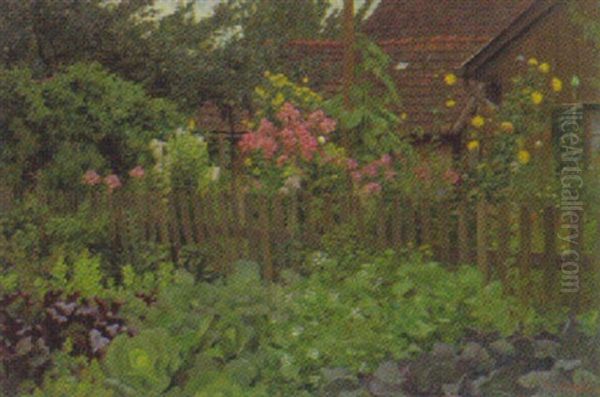 Bauerngarten In Dachau by Karl (Carl) Zopf