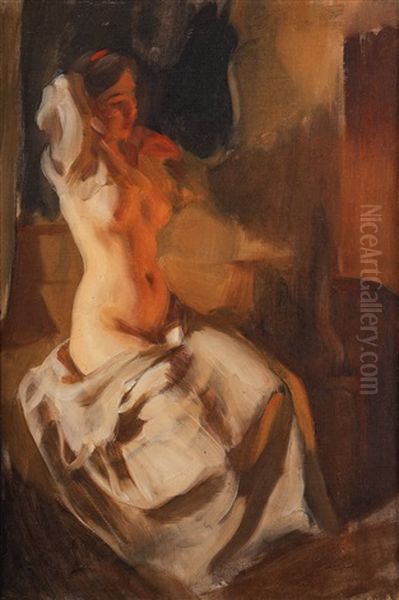 Pa Loftet (in The Loft) Oil Painting by Anders Zorn