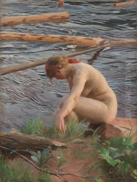 Timret Gar (timber) Oil Painting by Anders Zorn