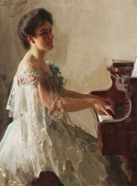 Mrs Emily Crane Oil Painting by Anders Zorn