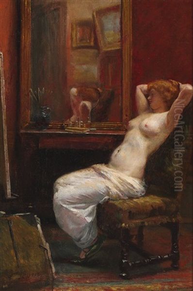 The Model Is Resting Oil Painting by Gustav Zorn