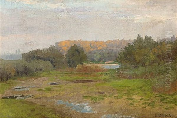 Abendliche Landschaft Oil Painting by Ludwig Zorn