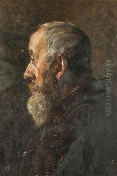 Portrat Eines Alteren Mannes Im Profil by Salomon Zorn