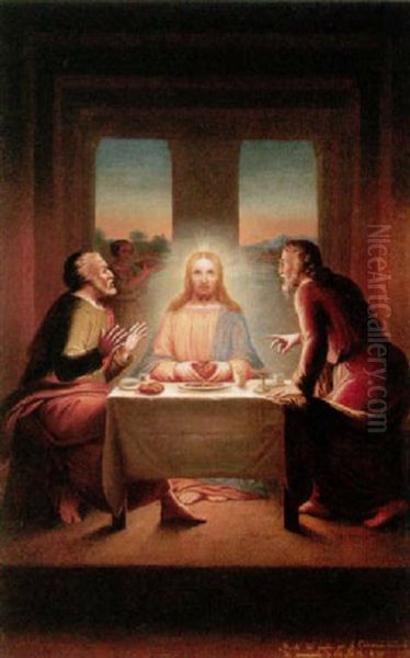 The Supper At Emmaus Oil Painting by Ignazio Zotti