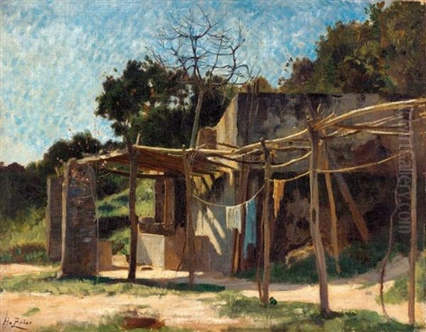 Le Cabanon Oil Painting by Jean Henri Zuber