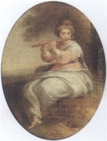 Allegorical Portrait Oil Painting by Antonio Zucchi