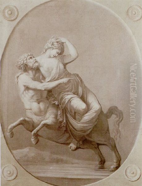 Nessus And Deianeira Oil Painting by Antonio Zucchi