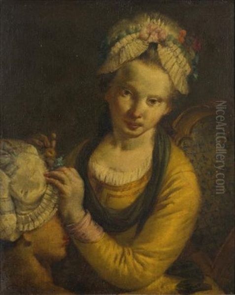 The Milliner Oil Painting by Francesco Zugno the Younger