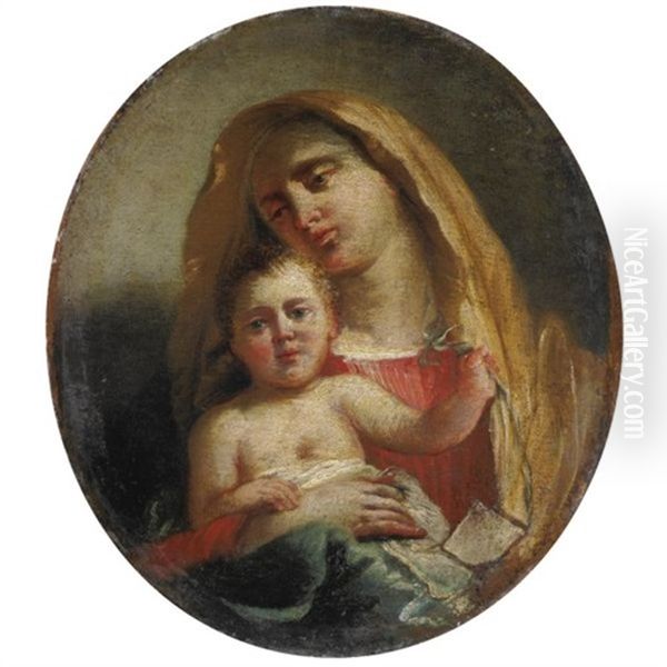 Madonna Col Bambino Oil Painting by Francesco Zugno the Younger