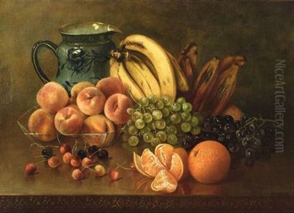 Still Life With Fruit Oil Painting by Abbie Luella Zuill